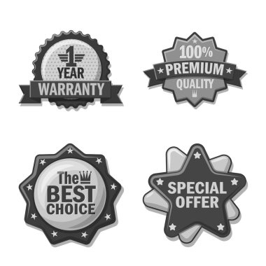 Bir amblem ve rozet işaret tasarım vektör. Amblem ve etiket stok vektör çizim seti.