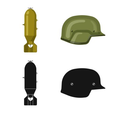 Silah ve silah logo vektör tasarımı. Hisse senedi için silah ve ordu vektör simge topluluğu.