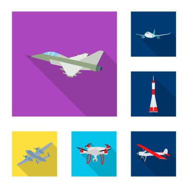 Uçak ve taşıma simge vektör Illustration. Uçak ve gökyüzü hisse senedi simgesi için web topluluğu.