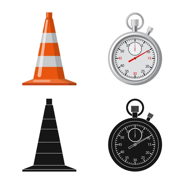 Isolated object of car and rally icon. Set of car and race stock vector illustration. — Stock Vector