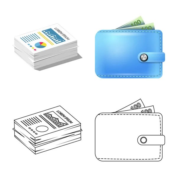 Vektori suunnittelu pankin ja rahan logo. Kokoelma pankki ja laskun varastossa symboli web . — vektorikuva