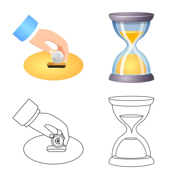 Εικονογράφηση διάνυσμα λογότυπο Τράπεζα και τα χρήματα. Συλλογή από Τράπεζα και bill σύμβολο μετοχής για το web. — Διανυσματικό Αρχείο