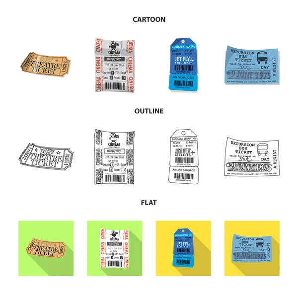 Diseño vectorial de la entrada e icono de admisión. Conjunto de ticket y símbolo de stock de eventos para web . — Vector de stock