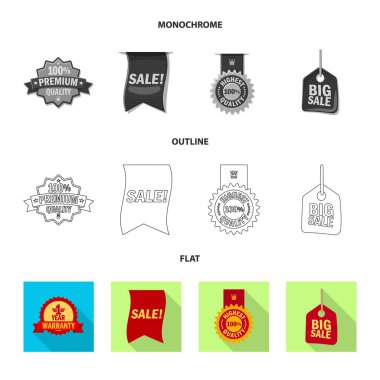 Amblem ve rozet simge vektör tasarımı. Amblem ve etiket stok vektör çizim topluluğu.