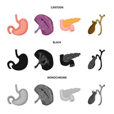 Vücut ve insan logo yalıtılmış nesne. Vücut ve tıbbi hisse senedi vektör çizim koleksiyonu.