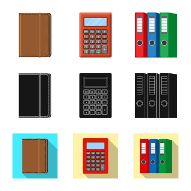 Office çizim vektör ve işaret verin. Ofis ve okul vektör simgesini hissenin topluluğu.