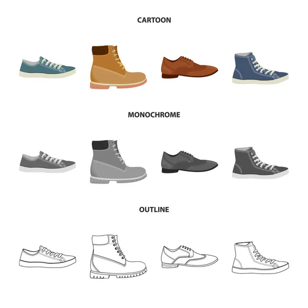 Векторный дизайн логотипа обуви и обуви. Коллекция векторных иллюстраций обуви и ног . — стоковый вектор