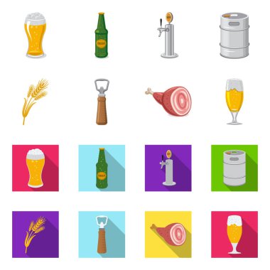 Bar ve pub simge vektör Illustration. Pub ve hisse senedi için iç vektör ikon koleksiyonu.