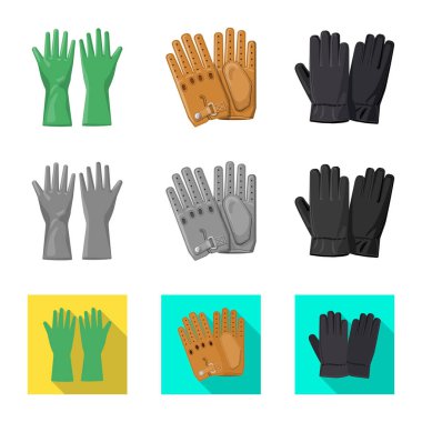 Eldiven ve kış simge vektör tasarımı. Eldiven ve ekipman hisse senedi simgesi için web topluluğu.