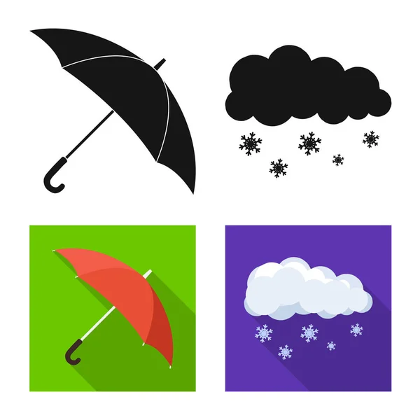 Векторный дизайн логотипа погоды и климата. Набор значков погоды и вектора облаков на складе . — стоковый вектор