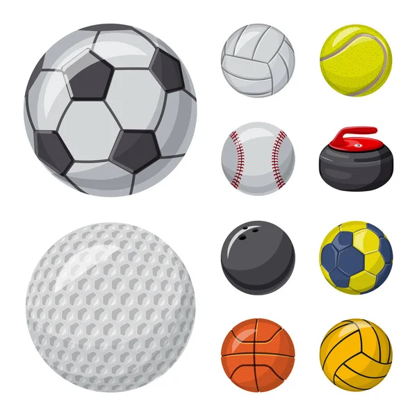 Vektor-Design von Sport und Ballzeichen. Sammlung von Sport und athletischen Aktienvektoren Illustration. — Stockvektor
