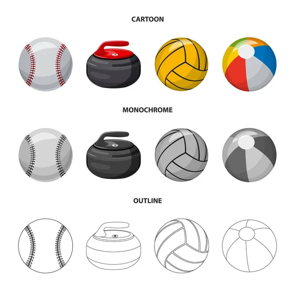 Vektor-Design von Sport und Ballzeichen. Set von Sport und athletischen Aktienvektoren Illustration. — Stockvektor