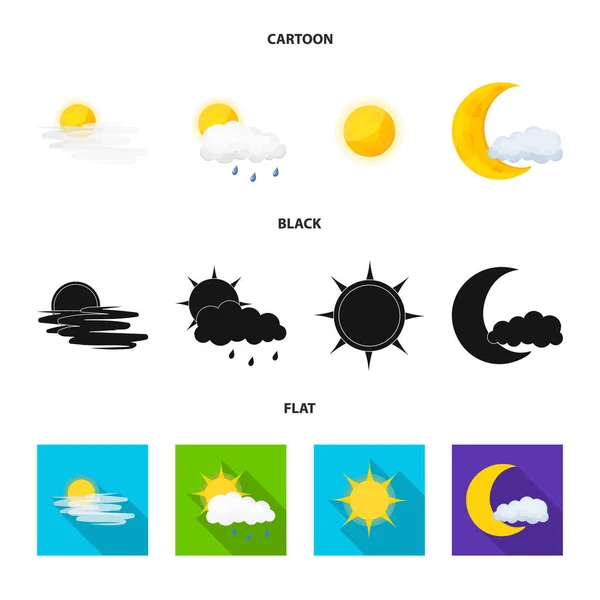 Objeto aislado del tiempo y el clima icono. Colección de tiempo y nube stock vector ilustración . — Vector de stock