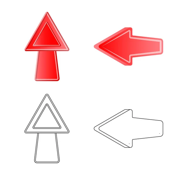 Objeto isolado de elemento e sinal de seta. Coleção de elemento e ícone de vetor de direção para estoque . —  Vetores de Stock