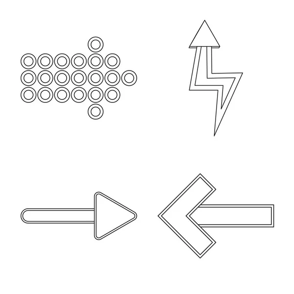 Vektor design element och pil-logotypen. Samling av element och riktning lager vektorillustration. — Stock vektor