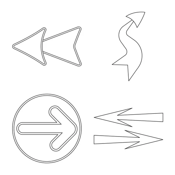 Conception vectorielle de l'élément et le signe de flèche. Ensemble d'élément et symbole de stock de direction pour la toile . — Image vectorielle