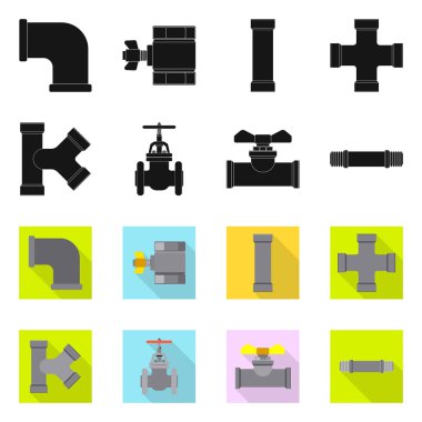 Boru ve tüp logo vektör tasarımı. Boru ve boru hattı hisse senedi simgesi için web topluluğu.