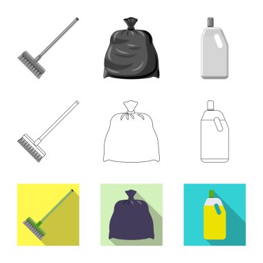 Temizlik ve servis işareti vektör tasarımı. Temizlik ve ev hisse senedi simgesi için web topluluğu.