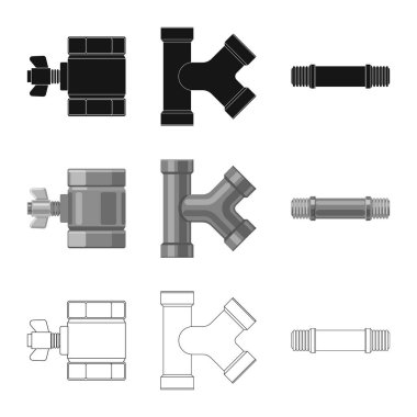 Boru ve tüp simge vektör tasarımı. Boru ve boru hattı hisse senedi simgesi için web topluluğu.
