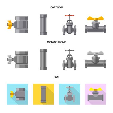 Boru ve tüp simge vektör tasarımı. Boru ve boru hattı hisse senedi simgesi için web topluluğu.