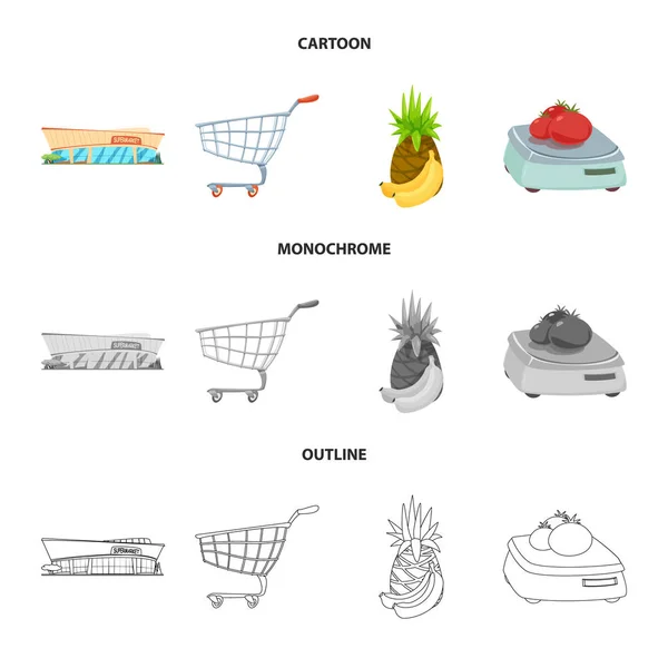 Ilustración vectorial del logotipo de alimentos y bebidas. Colección de alimentos y almacén vector ilustración . — Vector de stock