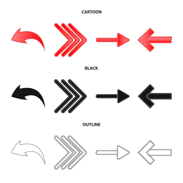 Illustration vectorielle de l'élément et signe fléché. Collecte des éléments et direction illustration vectorielle de stock . — Image vectorielle