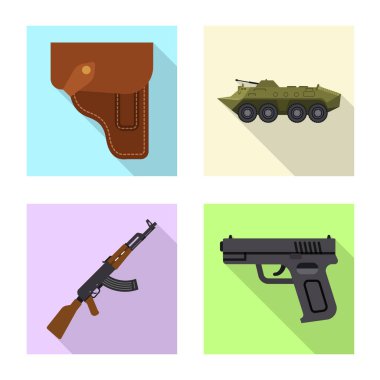 Silah ve silah sembolü yalıtılmış nesne. Silah ve ordu hisse senedi simgesi için web topluluğu.