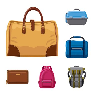 Bavul ve Bagaj simgesi yalıtılmış nesne. Web için bavul ve yolculuk hisse senedi simgesi kümesi.