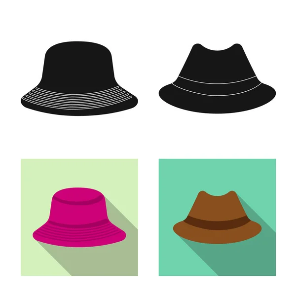 Ilustração vetorial de chapéus e chapéus. Conjunto de chapéus e acessórios ilustração vetorial . —  Vetores de Stock