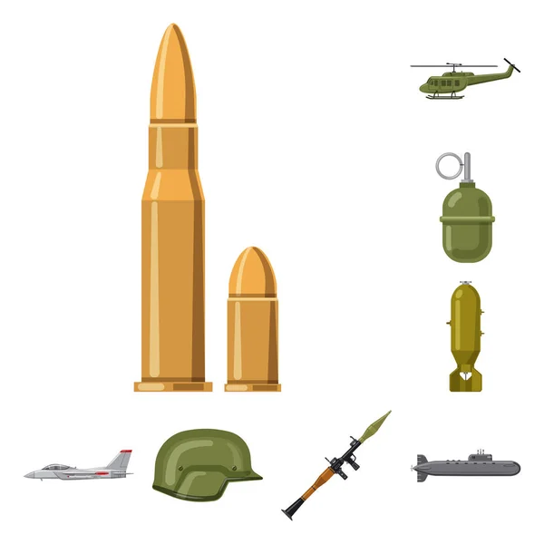 Silah ve silah logo vektör tasarımı. Silah ve ordu hisse senedi vektör çizim seti. — Stok Vektör