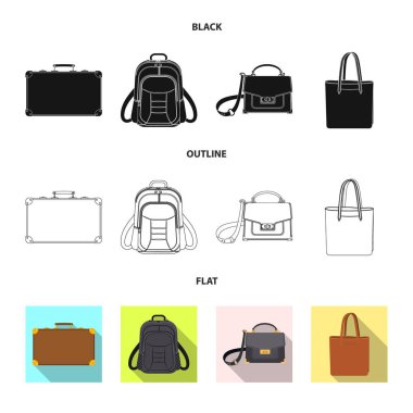 Bavul ve Bagaj logo vektör Illustration. Bavul ve yolculuk hisse senedi simgesi için web topluluğu.