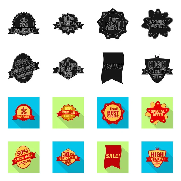 Geïsoleerde object van embleem en badge logo. Collectie van embleem en sticker vector pictogram voor voorraad. — Stockvector
