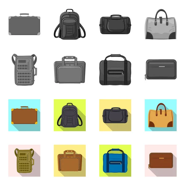 Ilustracja wektorowa symbolu walizki i bagaż. Kolekcja walizkę i podróż Stockowa ilustracja wektorowa. — Wektor stockowy