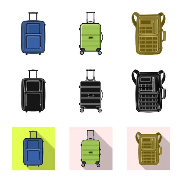 Vector Design Suitcase Baggage Symbol Set Suitcase Journey Vector Icon — Stock Vector