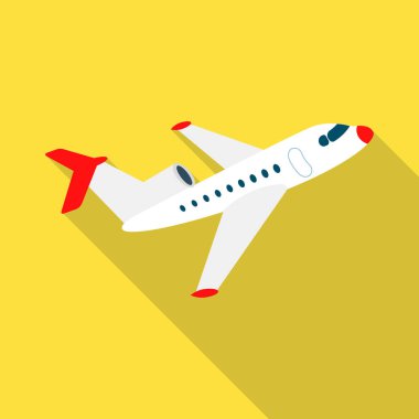 Uçak ve taşıma simgesi yalıtılmış nesne. Web için uçak ve gökyüzü hisse senedi simgesi kümesi.