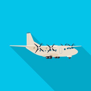 Uçak ve taşıma simge vektör tasarımı. Hisse senedi için uçak ve gökyüzü vektör simge kümesi.