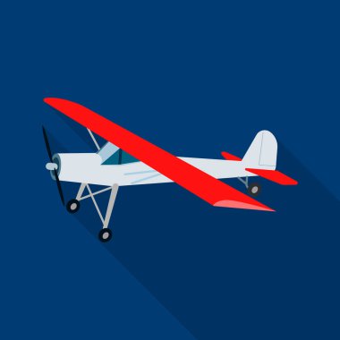 Uçak ve taşıma işareti yalıtılmış nesne. Uçak ve gökyüzü hisse senedi vektör çizim topluluğu.