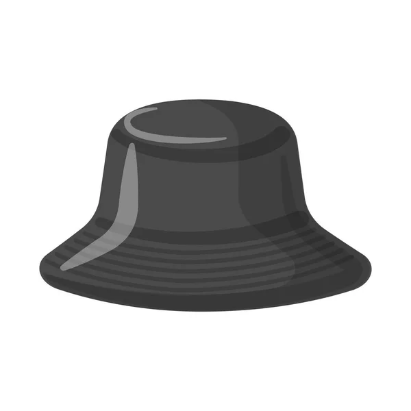 모자와 모자 로고의 고립 된 개체입니다. 헤드 기어와 재고에 대 한 액세서리 벡터 아이콘 세트. — 스톡 벡터
