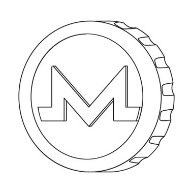 Cryptocurrency ve para işareti yalıtılmış nesne. Cryptocurrency ve web için kripto hisse senedi simgesi.