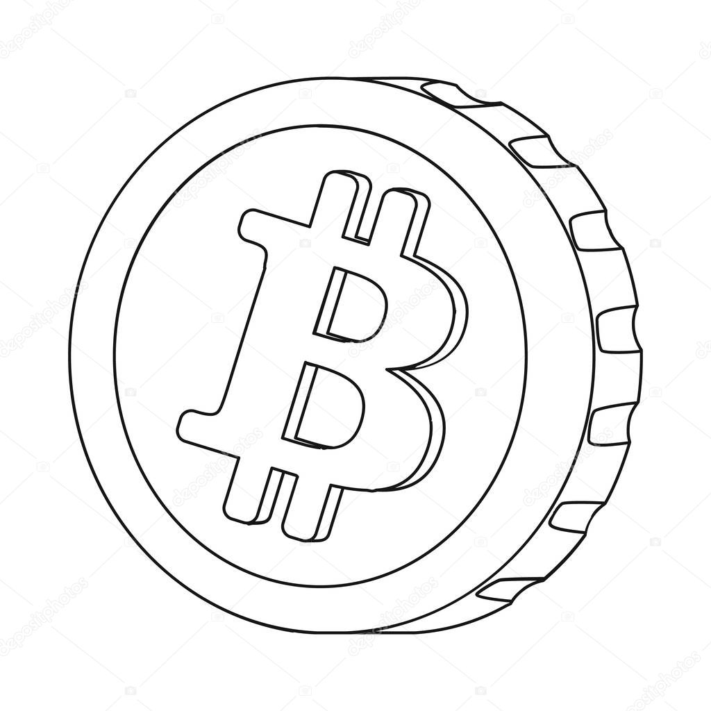 Isolated object of cryptocurrency and coin symbol. Collection of cryptocurrency and crypto vector icon for stock.