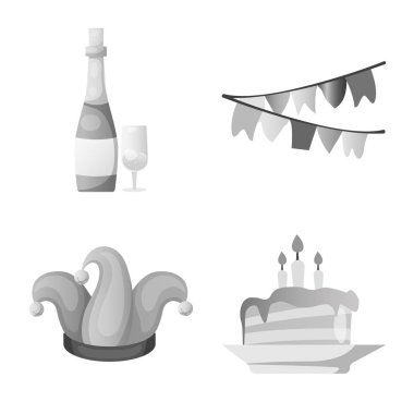 Parti ve Doğum işareti vektör Illustration. Hisse senedi için kutlama ve parti vektör simge topluluğu.