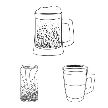 İçki ve çubuğu simgesinin yalıtılmış nesne. İçki kümesi ve hisse senedi için parti vektör simgesi.