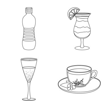 İçki ve bar simge vektör tasarımı. İçki ve parti hisse senedi simgesi için web topluluğu.