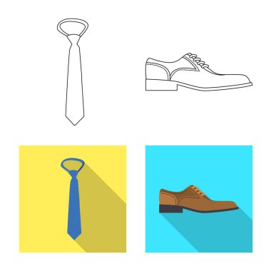 Adam ve giyim simgesi yalıtılmış nesne. Adam ayarla ve web için hisse senedi simgesi giymek.