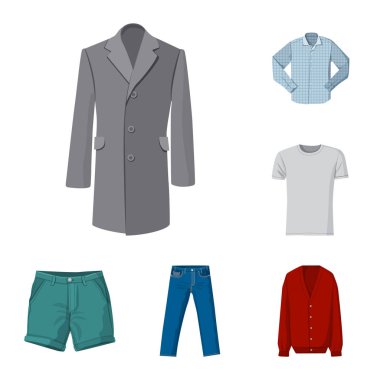 Adam ve giyim işareti yalıtılmış nesne. İçin örümcek adam ve giyim hisse senedi simgesi topluluğu.