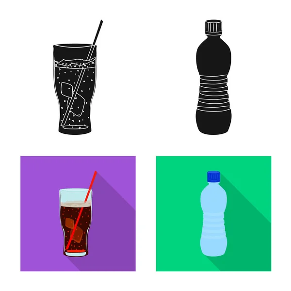 Векторная иллюстрация логотипа напитка и бара. Коллекция векторных значков напитков и вечеринок на складе . — стоковый вектор