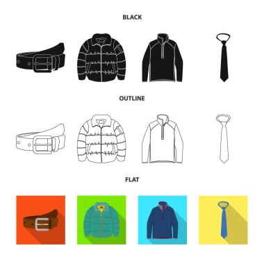 Adam ve giyim logo yalıtılmış nesne. Adam ve giyim hisse senedi vektör çizim topluluğu.