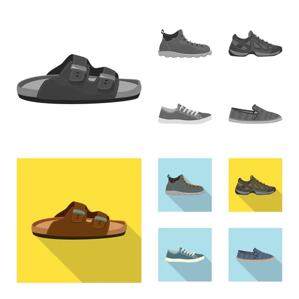 Objeto Aislado Zapato Calzado Icono Set Zapato Pie Vector Icono — Vector de stock