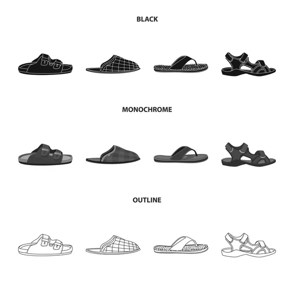 Διάνυσμα Σχεδιασμός λογότυπο υποδημάτων και υποδημάτων. Συλλογή παπούτσι και το πόδι σύμβολο μετοχής για το web. — Διανυσματικό Αρχείο