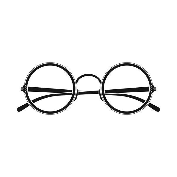 Ilustração vetorial de óculos e ícone de moldura. Coleção de óculos e símbolo de estoque acessório de web . — Vetor de Stock